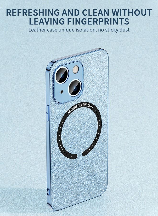 GROIC Compatible with iPhone 14 Plus IPhone 14 Max Case 6.7 Inch Electroplated Leather Case Protective Cover Wireless Magnetic MagSafe Charging Ultra Slim Anti-Scratch Protection Shell  - Image 2