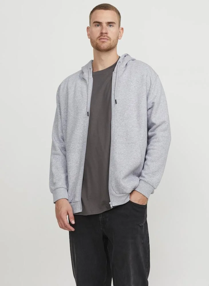 JACK & JONES Plus Size Zip Through Hoodie