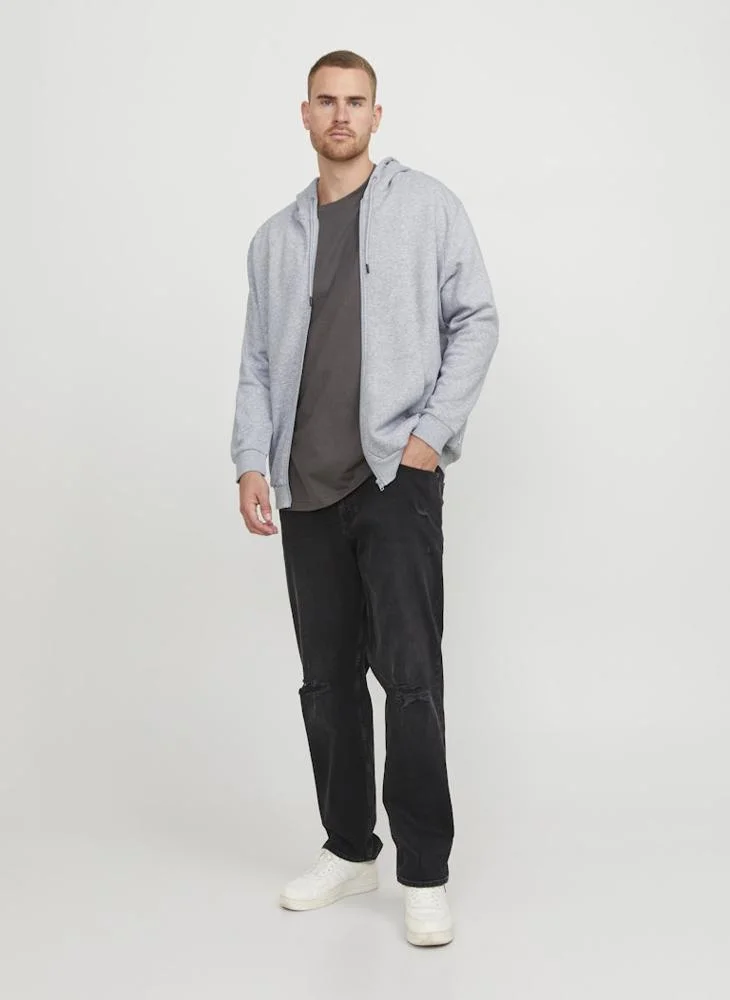 جاك اند جونز Plus Size Zip Through Hoodie