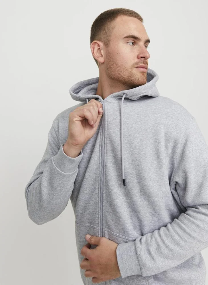 جاك اند جونز Plus Size Zip Through Hoodie