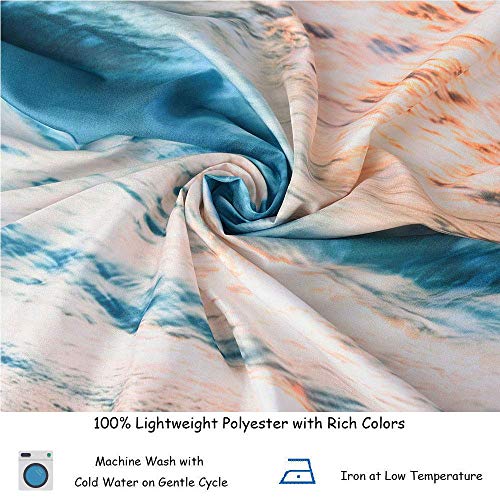 IcosaMro Beach Tapestry Wall Hanging, Ocean Sunset Sea Beach Wave Landscape Scenery Nature Wall Decorations Bohemian Home Decor for Bedroom, Dorm, College, Living Room, 60x82.7 Inches, Blue - Image 5