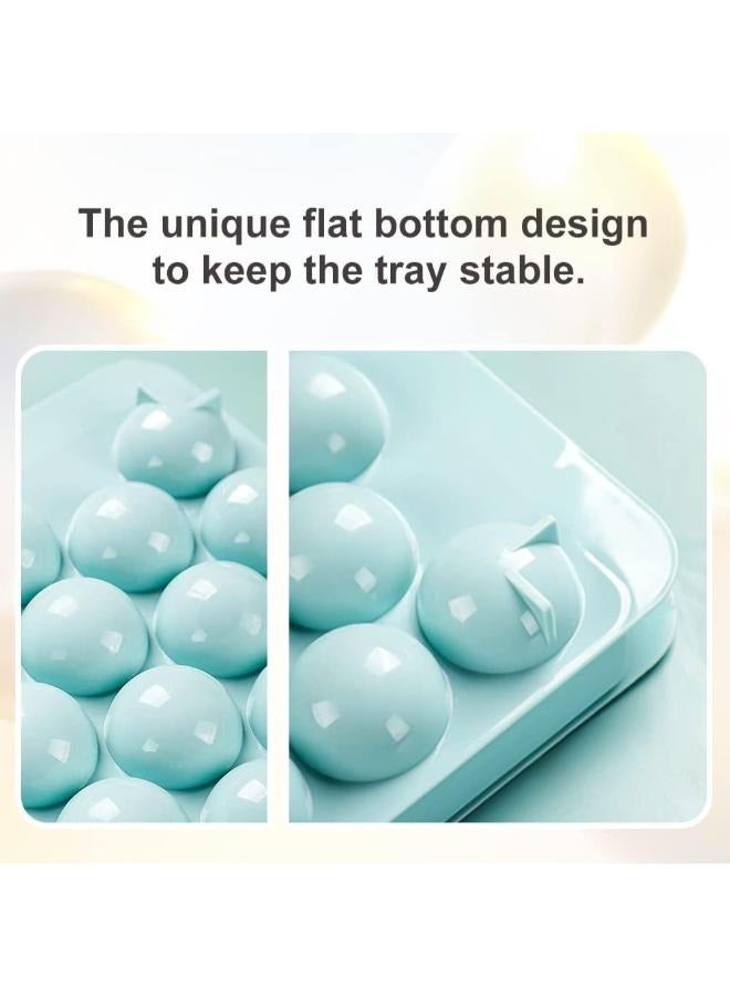 2 Pieces Round Ice Cube Tray Mini Ice Ball Maker Mold with Lid for Freezer  - Image 5