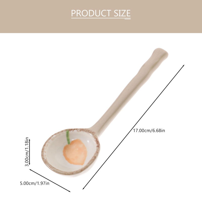 Japanese Style Carrot Pattern Ceramic Soup Spoon Anti Scald Handle Food Grade Dining Use - Image 3