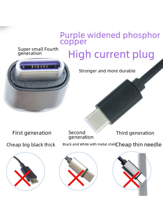 Applicable To Apple Notebook L Head T Head Charging Line Typec To Macbook Fast Charging Type-C To Magsafe3-Color:Generation 1 L Head 100W-1.8 M Braided Wiring-White  - Image 3
