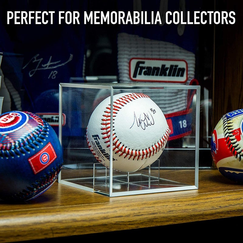 AIFUSI Baseball Display Case, UV Protected Acrylic Cube Baseball Holder Square Clear Box Memorabilia Display & Storage Sports Official Baseball Display Case - Autograph Display - Fits Official Size Ball - Image 4