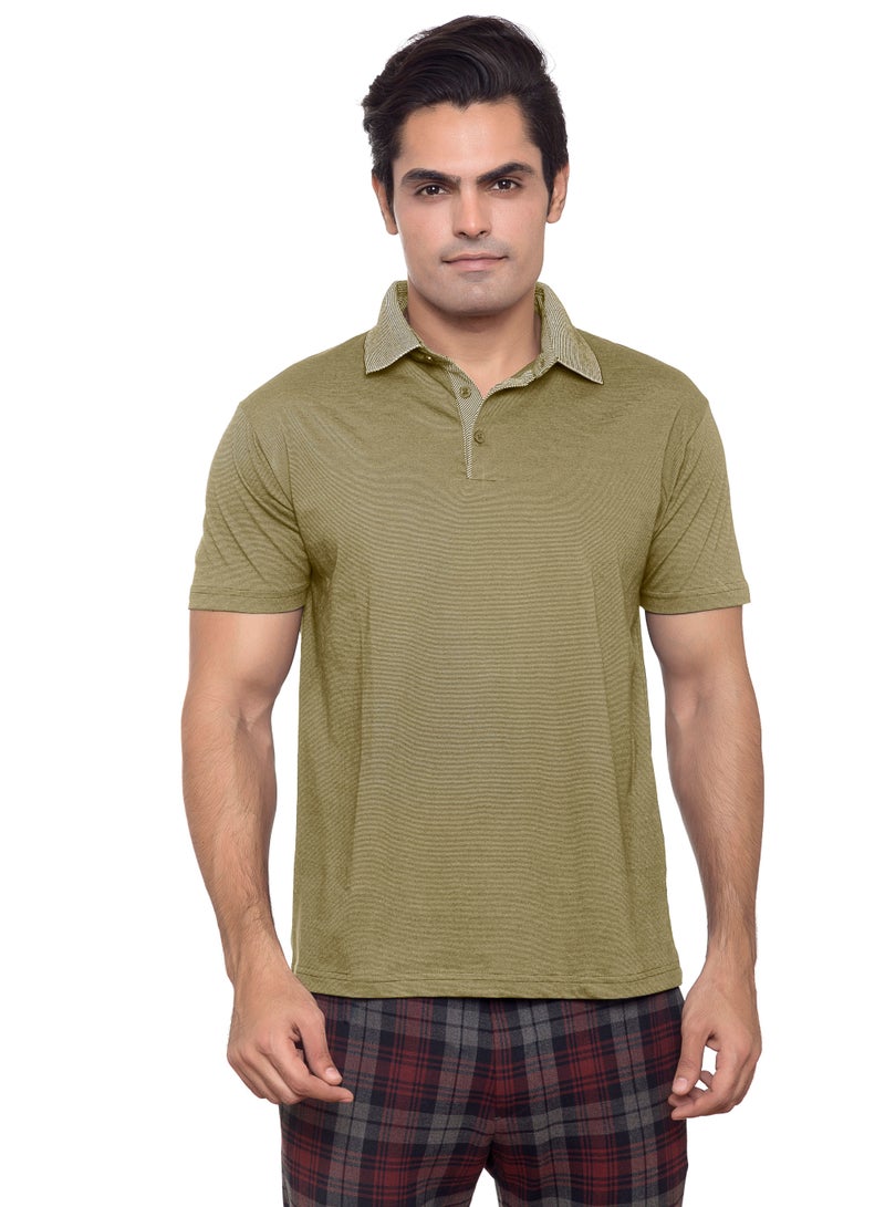 SANTHOME Premium 2-Tone Men's Polo T-Shirt - Image 1