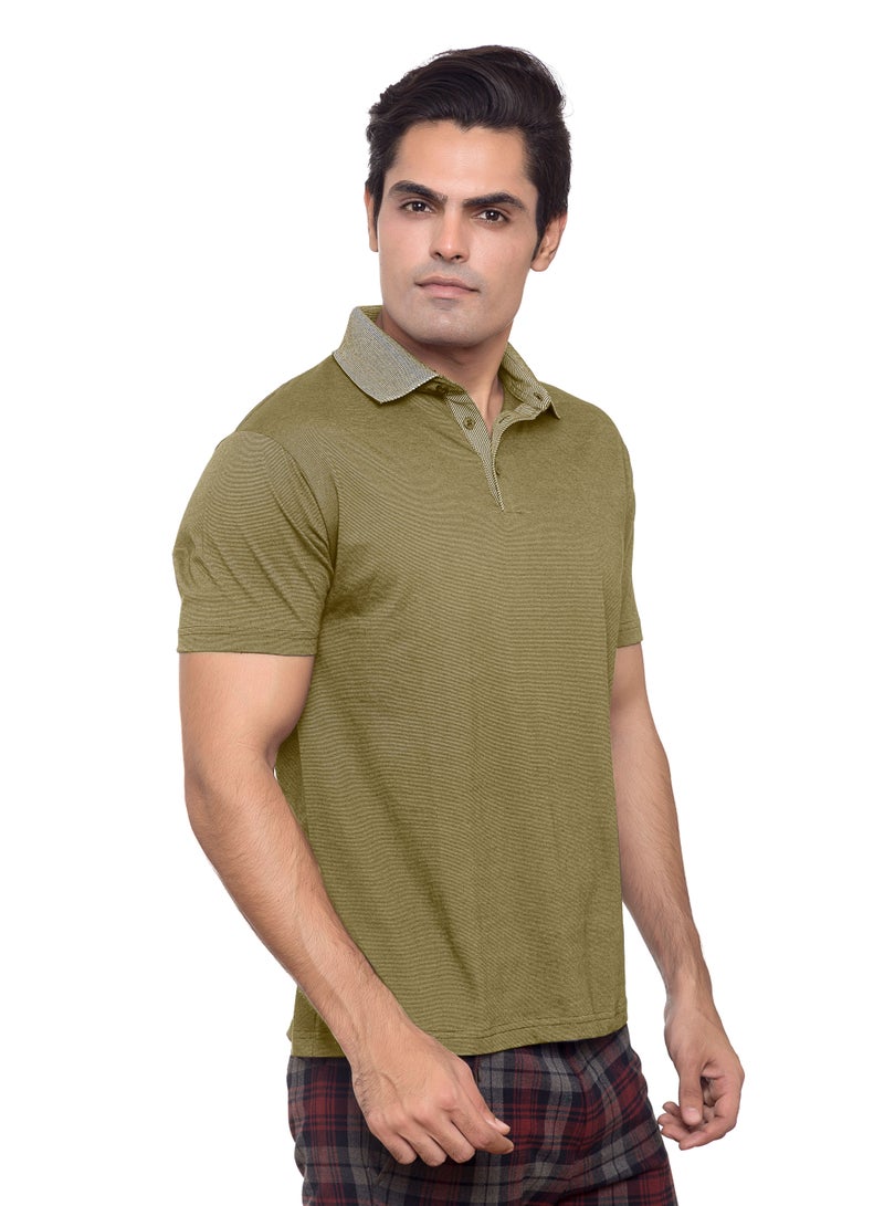 SANTHOME Premium 2-Tone Men's Polo T-Shirt - Image 2