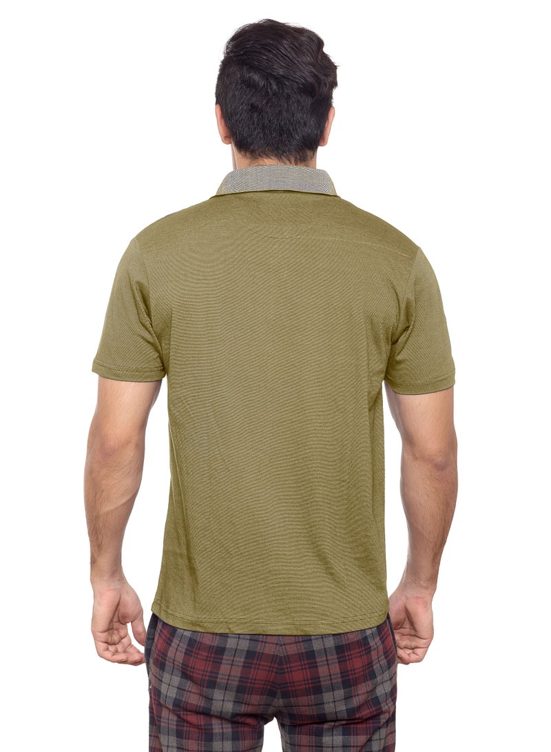 SANTHOME Premium 2-Tone Men's Polo T-Shirt - Image 3