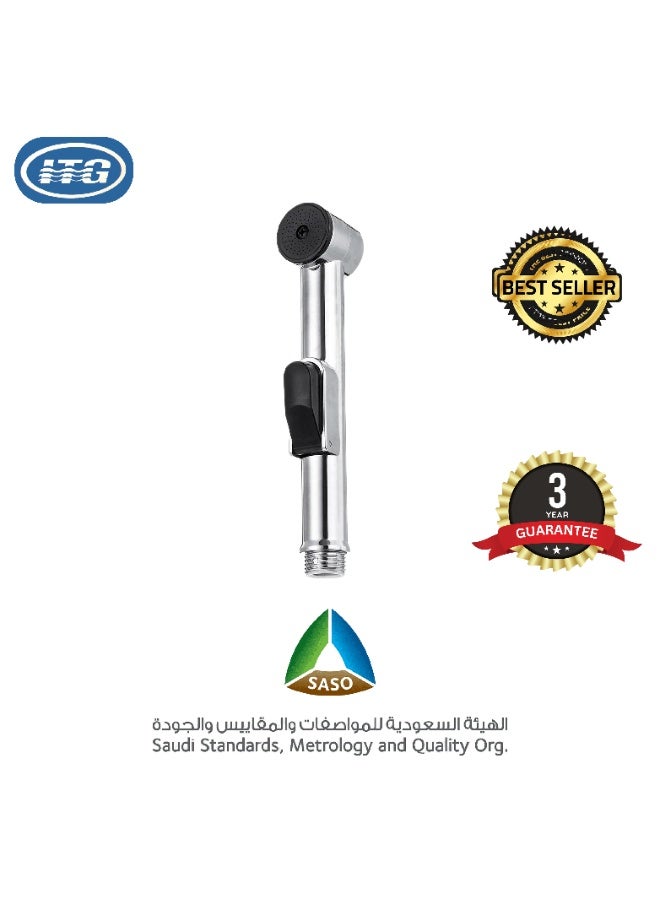 ITG Silver Handheld Bidet Sprayer for Toilet, Soft Pressure Jet with Wall Mount, Hygiene & Wash Use  - Image 1