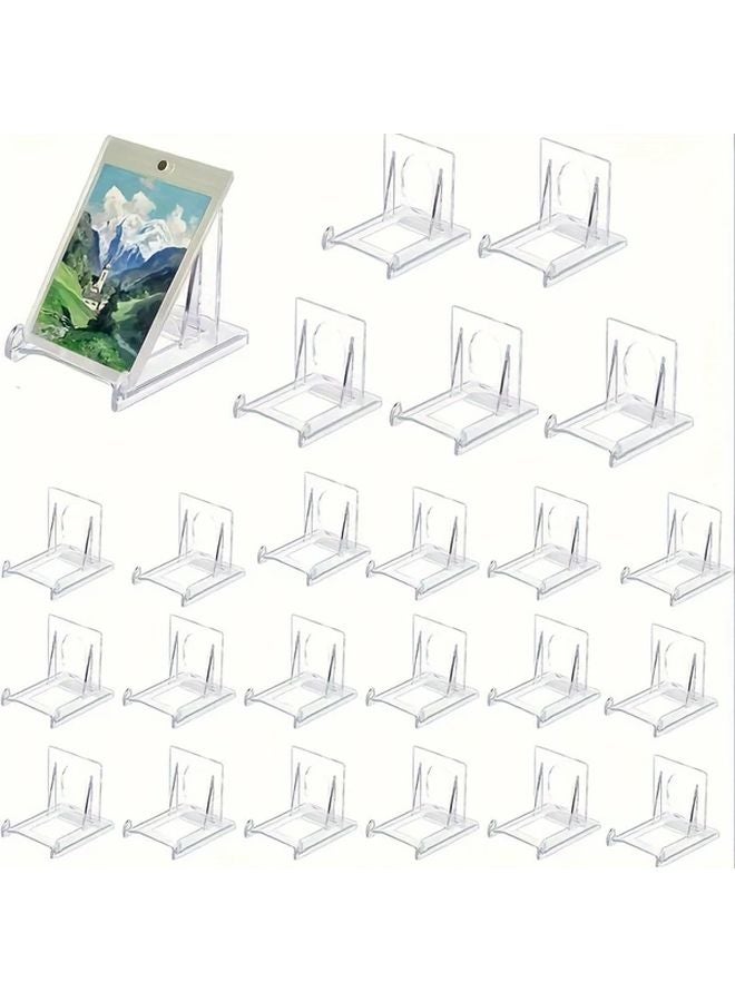 24pcs Clear Acrylic Adjustable Height Display Easels Sturdy Stands For Home Decor - Image 2