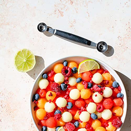 triangle Double Melon Baller - Two-Sided 0.9/1 in (22/25 mm) Stainless Steel Scoops for Fruits, Vegetables, Butter & More - Comfortable Handle - Dishwasher Safe - Made in Germany - Image 3