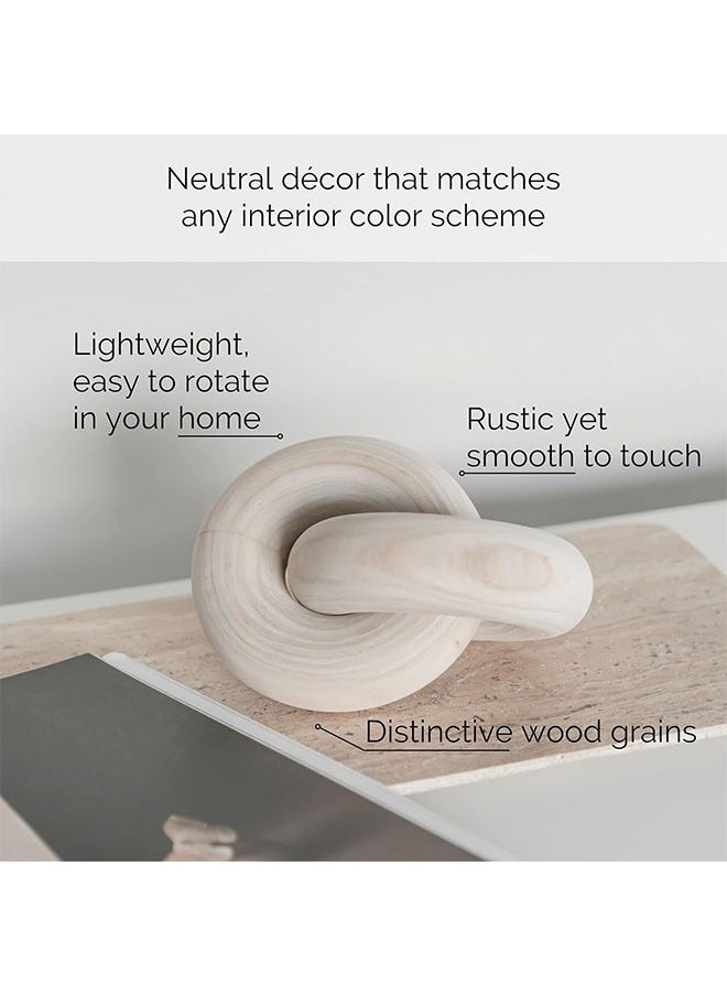 DAREU Wood Knot Decor Natural - Coffee Table Decor, Small Shelf Decor Accents, Bookshelf Decor, Mantle Decor, Entry Table Decor, Decorative Objects for Modern Home Living Room, Desk Decor for Office  - Image 2
