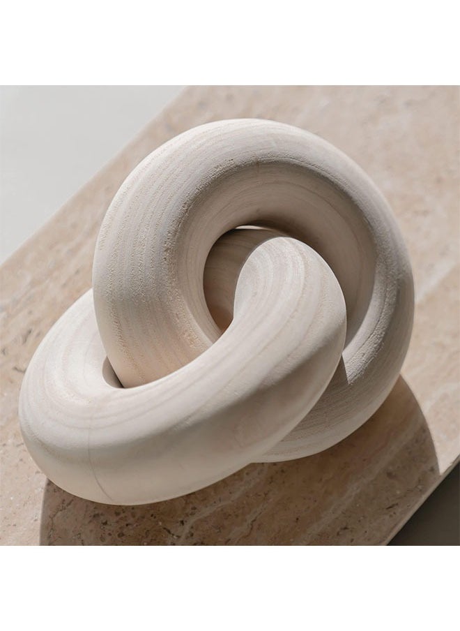 DAREU Wood Knot Decor Natural - Coffee Table Decor, Small Shelf Decor Accents, Bookshelf Decor, Mantle Decor, Entry Table Decor, Decorative Objects for Modern Home Living Room, Desk Decor for Office  - Image 1