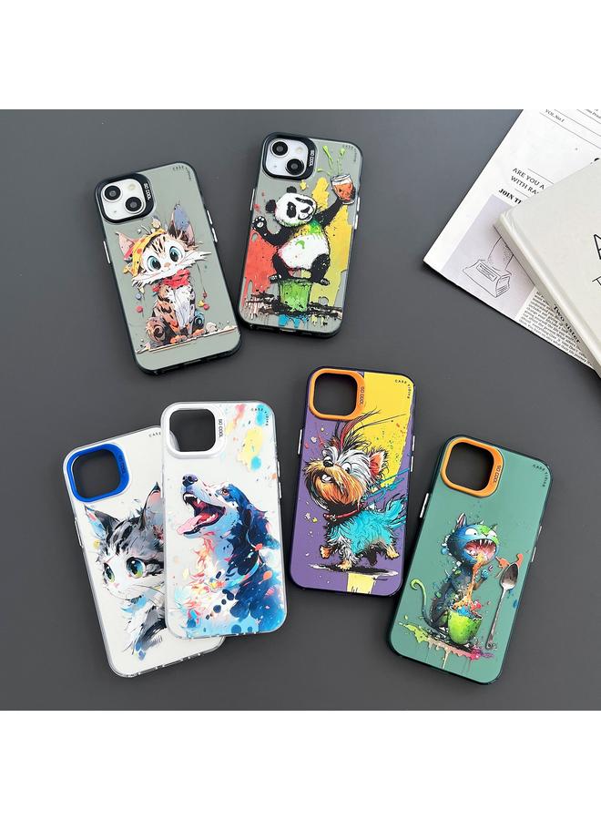 erorex Case For iPhone 13 Pro Cartoon Animal Graffiti PC + TPU Phone Case - Image 2