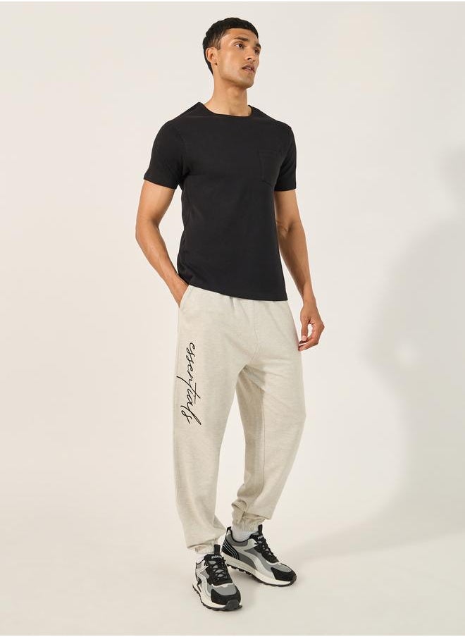 Styli Styli Slogan Print Oversized Jogger with Slip Pocket  - Image 2