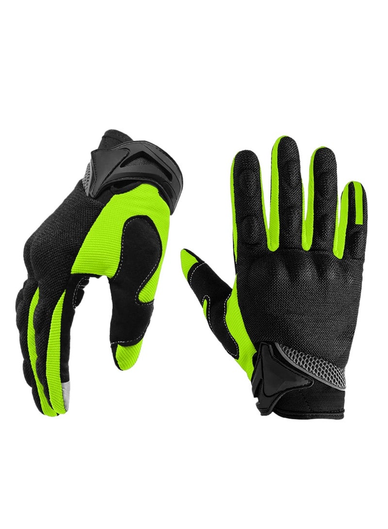 Barakah Full Finger Motorcycle Gloves, Touchscreen, Breathable, and Anti-Slip, Ideal for Cycling, ATV, BMX, and More, Men's and Women's Sizes Available, L Size - Image 1