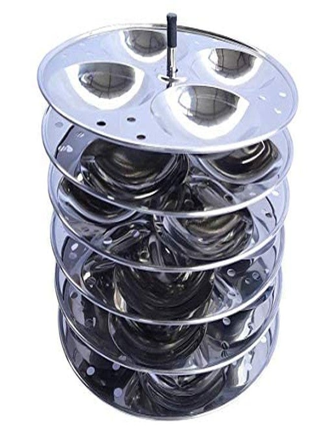 Chillatai� Stainless Steel Idly Maker/Stainless Steel Idly Cooker (6 Plates 24 Idlies) - Image 4