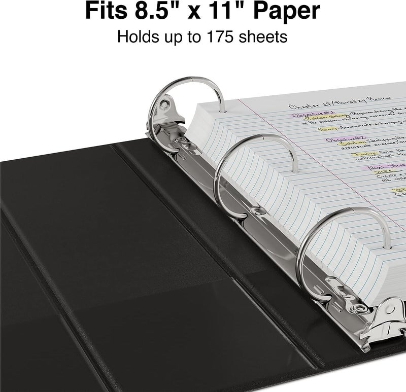Staples 1-Inch Simply View Binders with Round Rings Black - Image 4