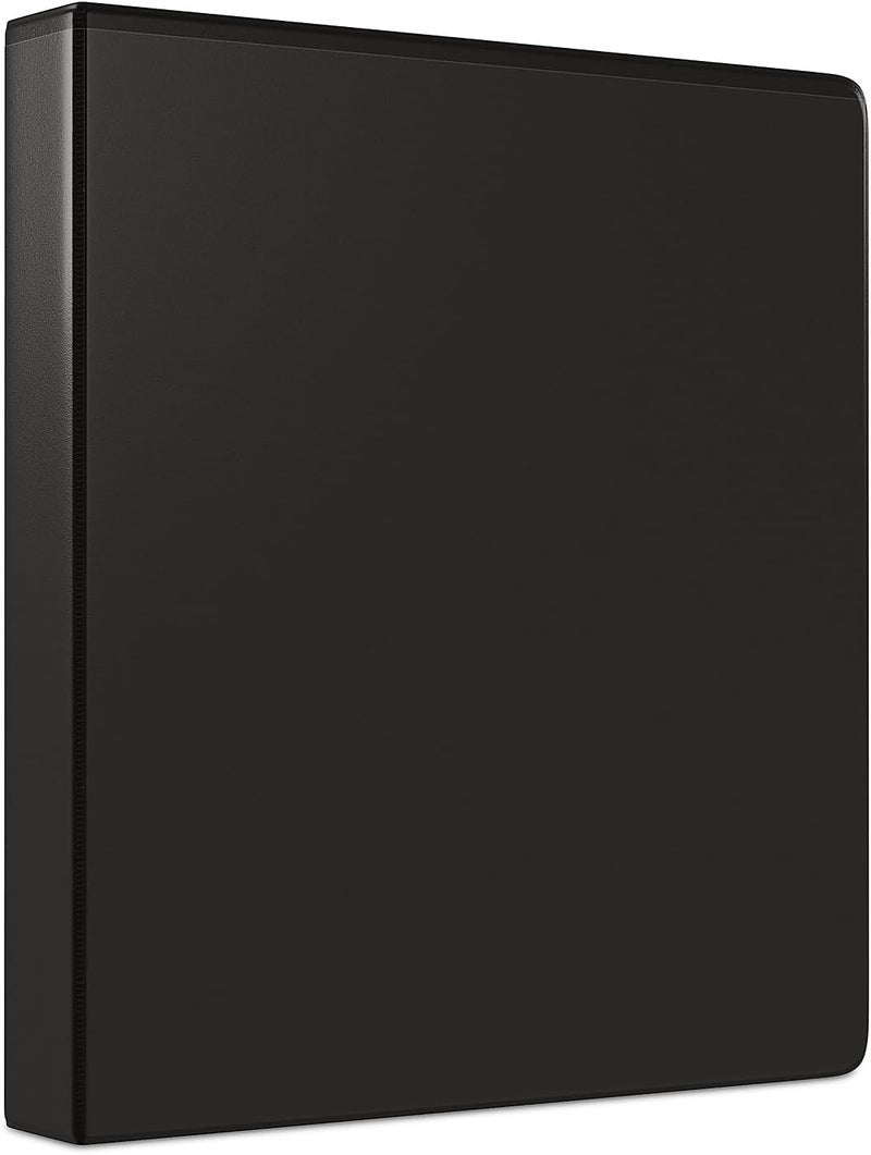 Staples 1-Inch Simply View Binders with Round Rings Black - Image 1