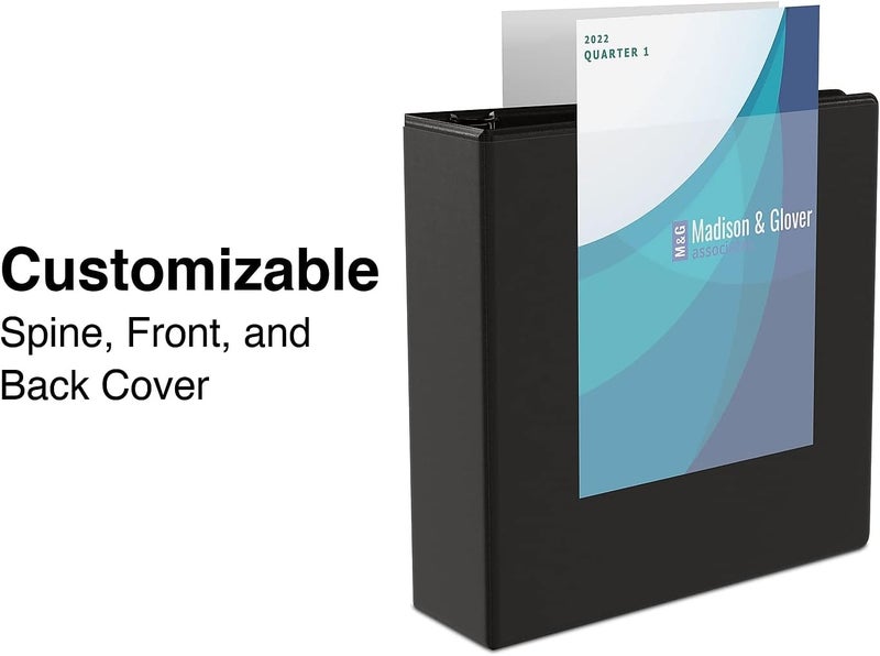 Staples 1-Inch Simply View Binders with Round Rings Black - Image 3