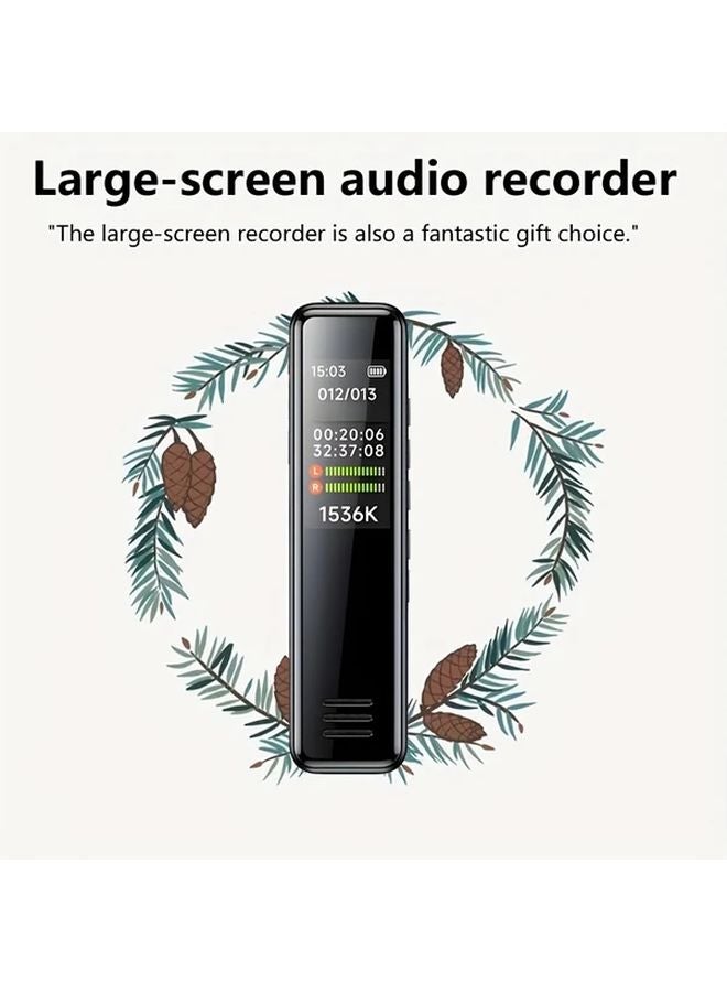 8GB 64GB Digital Voice Recorder Large Screen MP3 Player Voice Activated Recording Playback - Image 3
