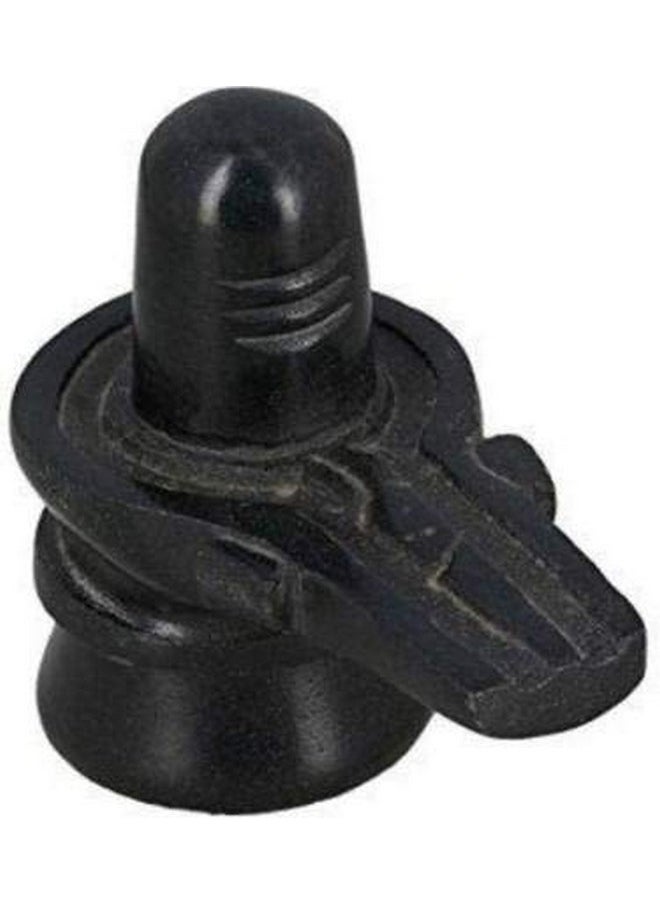 Rudram Rudram Black Marble Shivling Idol || Lord Shiva Shivalingam 4 Inch || Black Stone Shivling Murti for Home Puja, Shivratri Saawan Worship - 300 Gram Medium Size (Marble, Black)  - Image 1