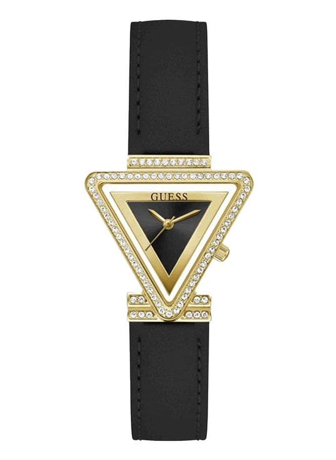 GUESS - GUESS Womens Black Gold Tone Analog Watch - GW0504L5 - Image 1