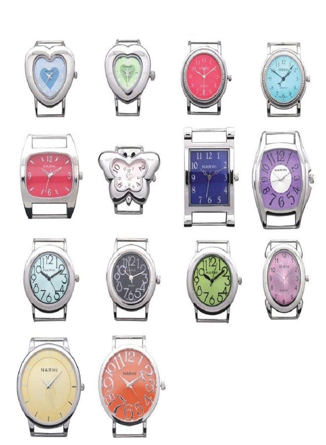 Geneva 10 Pcs of Mix Ribbon Bar Watch Faces for Jewelry Making