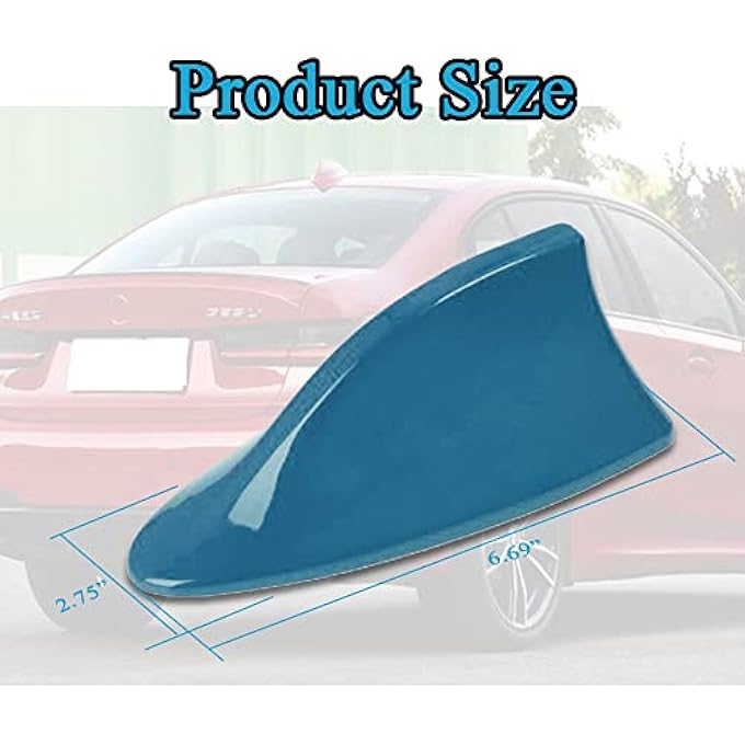 rayihni Shark Fin Antenna Cover for Car, Automotive Top Roof Aerials AM/FM Radio Signal Base, Vehicle Shark Fin Shape Cover with Adhesive Tape, Car Accessories Universal for Most Sedan, SUV, Van - Image 3
