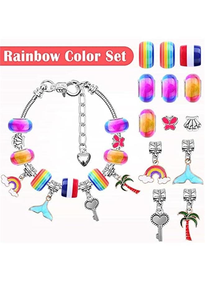 Generic 85 Pcs Charm Bracelet Making Kit, DIY Charm Bracelets Beads for Adults and Beginner Jewelry Making Kit  - Image 2