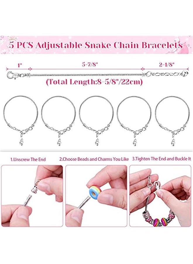 Generic 85 Pcs Charm Bracelet Making Kit, DIY Charm Bracelets Beads for Adults and Beginner Jewelry Making Kit  - Image 4