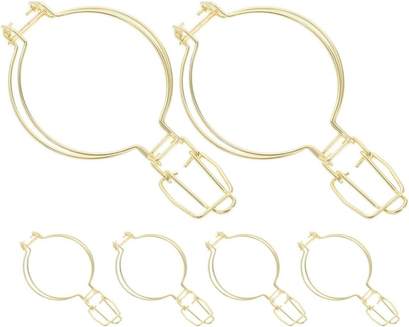 ABOOFAN 6pcs Stainless Steel Sealing Wire Buckles for Glass Honey Jars 93mm Metal Wire Lock Clamp Mason Jar Safety Closure Kitchen Storage Canning Accessory - Image 1