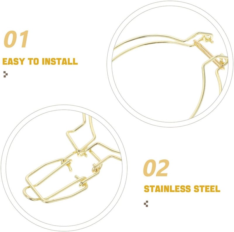 ABOOFAN 6pcs Stainless Steel Sealing Wire Buckles for Glass Honey Jars 93mm Metal Wire Lock Clamp Mason Jar Safety Closure Kitchen Storage Canning Accessory - Image 3