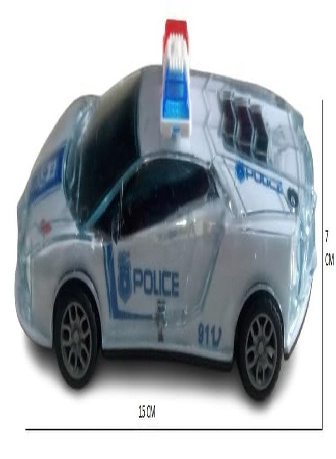 ZOKCY® (Pack of 1 Pcs Police Car Toy with Lights & Sound/Police car with Super Speed & Colorful Dazzling Lights/Lighting Police car Toy/Playing Indoor & Outdoor Toys for Kids Age 3.4.5.6.7.8 Years - Image 3
