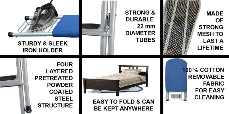 ATHENACREATIONS ATHENACREATIONS MultiPurpose 2in1 Ironing Board with Ladder Convertible Iron Table for Ironing Clothes MultiUse Three Step Ladder Fully Foldable  - Image 5