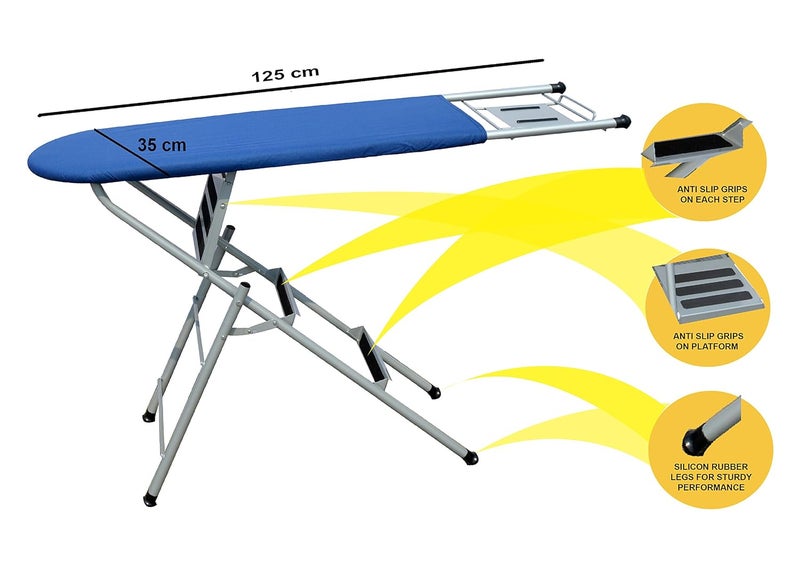 ATHENACREATIONS ATHENACREATIONS MultiPurpose 2in1 Ironing Board with Ladder Convertible Iron Table for Ironing Clothes MultiUse Three Step Ladder Fully Foldable  - Image 4