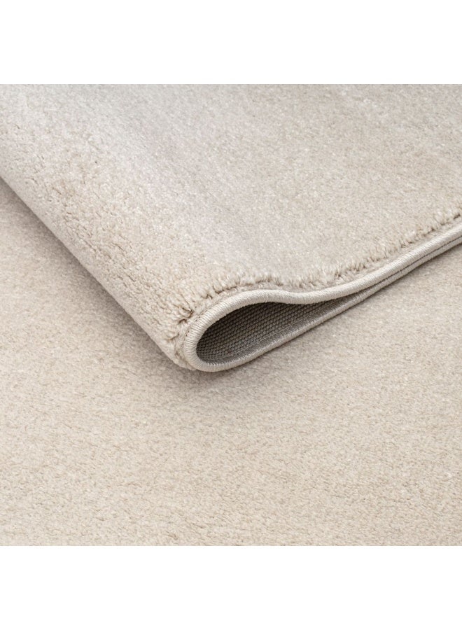 DANUBE HOME Sahara Plain Solids Rug | Washable Solids Style | Polypropylene + Polyester Area Rug Floor Covering | Indoor Carpet For Living Room Dining Bedroom 240X340cm-Cream-231200400553 - Image 3
