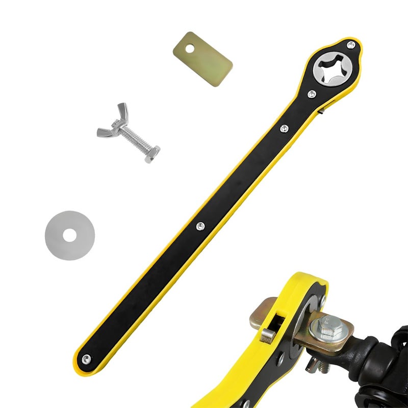 SHMZK Jack Ratchet Wrench Auto LaborSaving Scissor Jack Ratchet Wrench with Long Handle 360 Swivel Tire Jack Lift Speed Handle for Most Vehicles Universal Car Accessories - Image 3