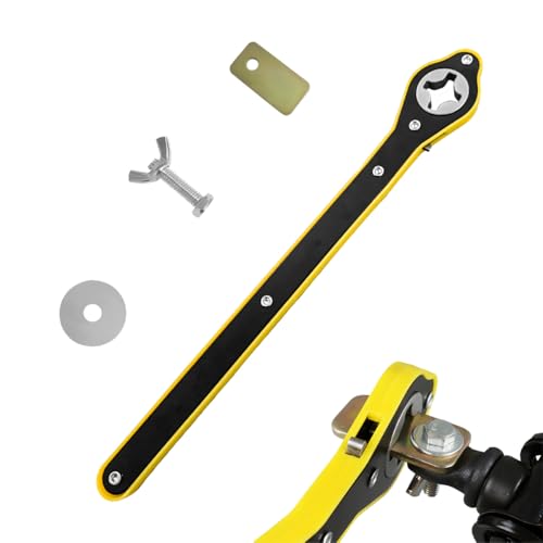SHMZK Jack Ratchet Wrench Auto LaborSaving Scissor Jack Ratchet Wrench with Long Handle 360 Swivel Tire Jack Lift Speed Handle for Most Vehicles Universal Car Accessories - Image 1