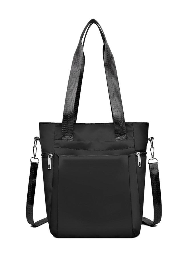 WITERY Tote Bag for Women with Zipper Lightweight Nylon Crossbody Shoulder Bag with Shoulder Strap & Compartments Large Hobo Top Handle Handbag for Travel Work Nurse Gym Daily Use - Image 1