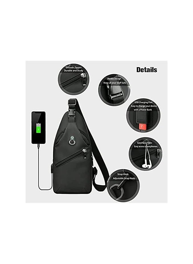 erorex Crossbody Gaming Bag, Portable Waterproof Travel Bag, for Nintendo Switch, Lite, OLED, Backpack Carrying Case Boy for Console Dock Accessories Storage, USB Charging Port - Image 5