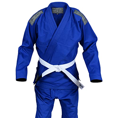 twister fight wear Twister Challenge Brazilian Jiu Jitsu Gi | Jiu Jitsu Uniform | BJJ Gi | Lightweight Preshrunk Fabric | Comes With FREE Belt (A4, Blue) - Image 4