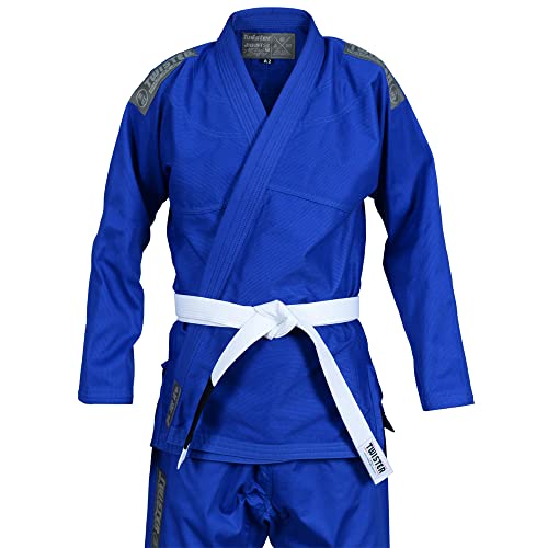 twister fight wear Twister Challenge Brazilian Jiu Jitsu Gi | Jiu Jitsu Uniform | BJJ Gi | Lightweight Preshrunk Fabric | Comes With FREE Belt (A4, Blue) - Image 2