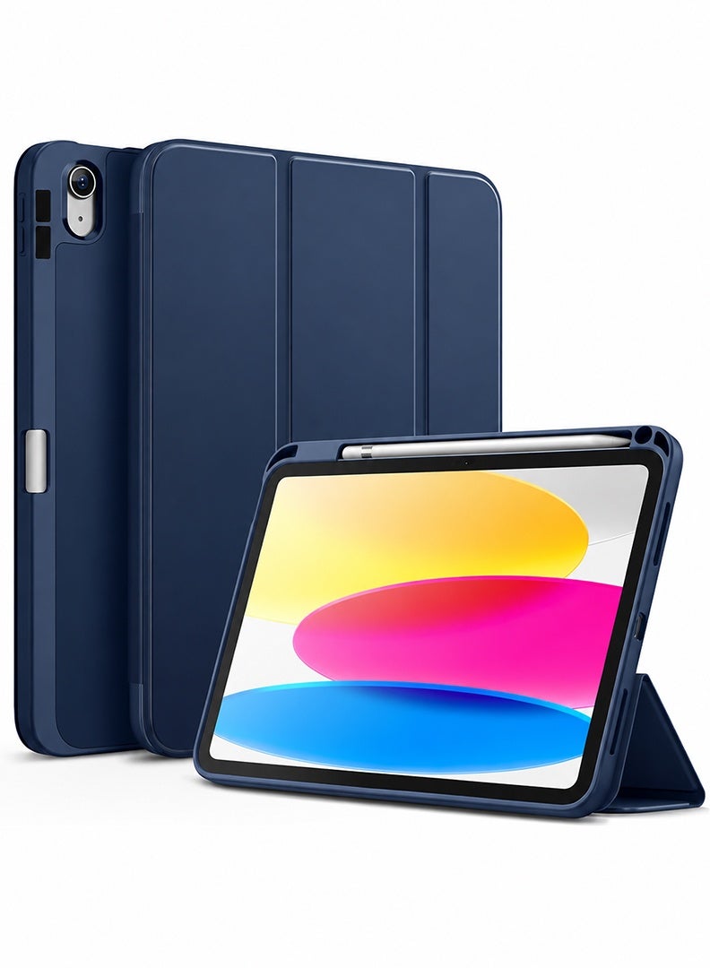 Theodor Slim Smart Case for iPad 11th Gen A16 (2025) 11" & 10th Gen (2022) 10.9"– Lightweight Protective Cover with Pencil Holder, Auto Sleep/Wake, Soft TPU Back – Navy - Image 1