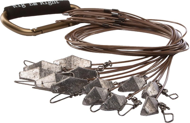 Rig Em Right Rig'Em Right Waterfowl Pre-Rigged Xtreme Coated Tangle Free Cable Decoy Anchors for Duck Hunting - Image 1
