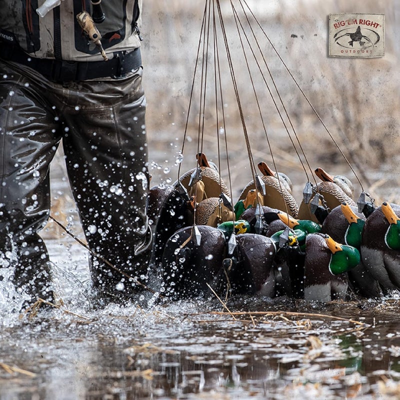 Rig Em Right Rig'Em Right Waterfowl Pre-Rigged Xtreme Coated Tangle Free Cable Decoy Anchors for Duck Hunting - Image 4