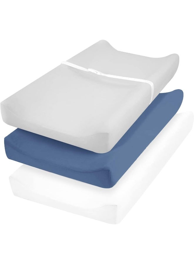 david's kids David's Kids 3 Pack Changing Pad Cover Set, Ultra Soft Breathable Cozy Microfiber Diaper Change Table Sheets for Baby Boys Girls Neutral, Fit Most Changing Pads - Image 1