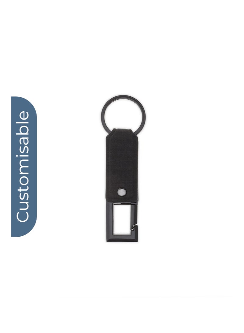 SANTHOME Personalised Sustainable Gift Set with Refillable Notebook, Pen & USB Keychain - Black - Image 3