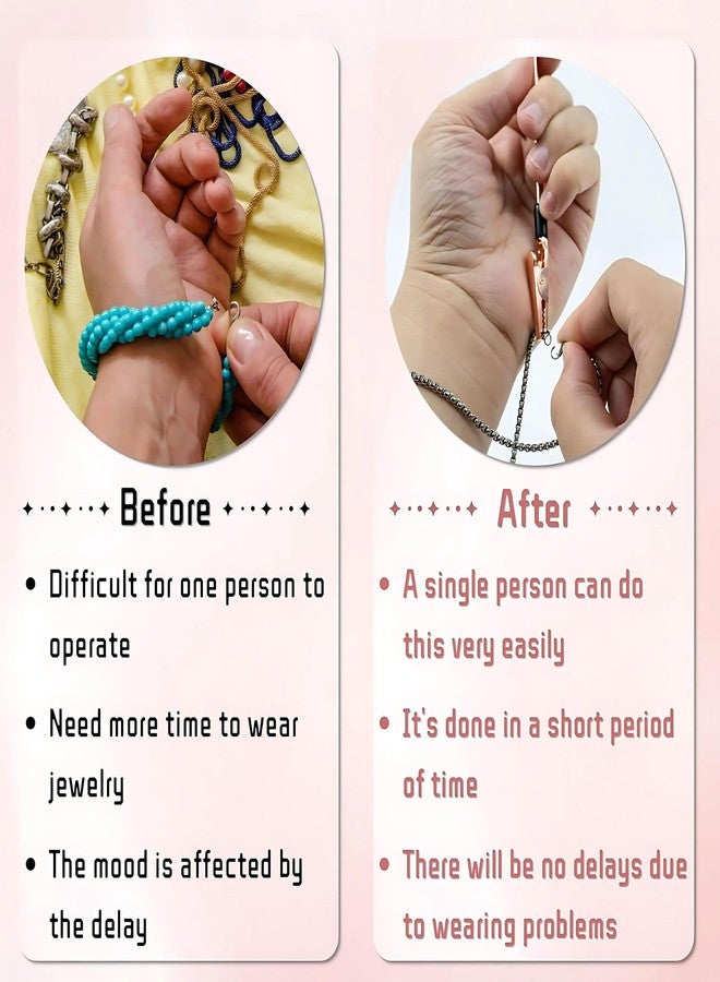 Hian Jewelry Fastener Helper for Bracelets, Necklaces & Watches – One-Hand Clasp Holding Tool, Tangle-Free Closure Support for Fine & Fashion Jewelry – Stainless Steel Copper Color (Pack of 1) - Image 4