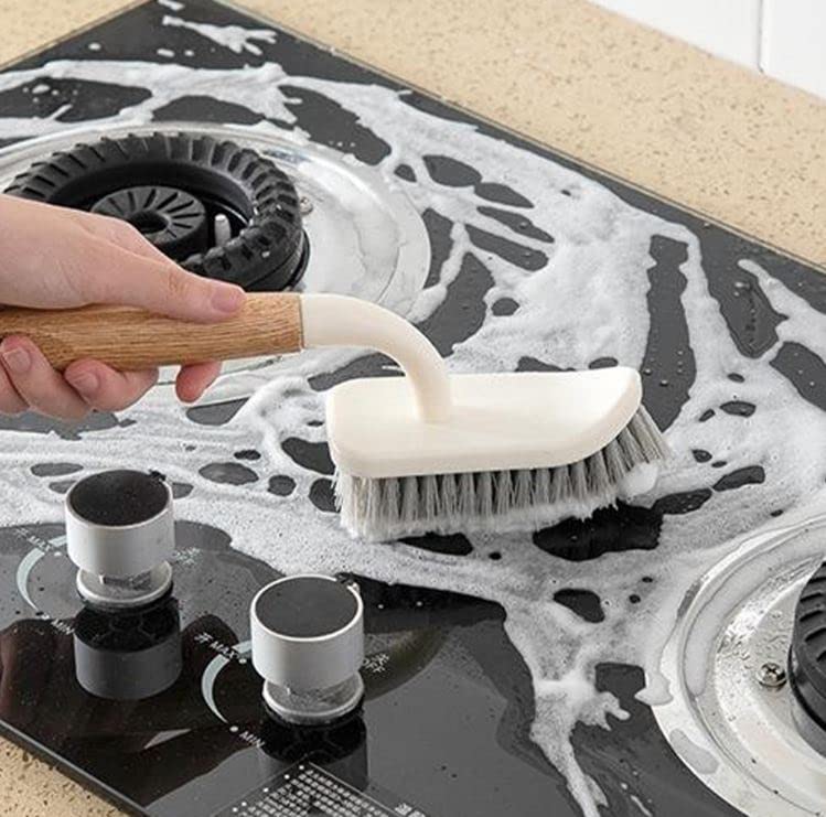 Zorzel Floor Brush Brush with Wooden Handle Cleaning Tool for Bathroom Toilet Window Household Cleaning Tools - Image 2